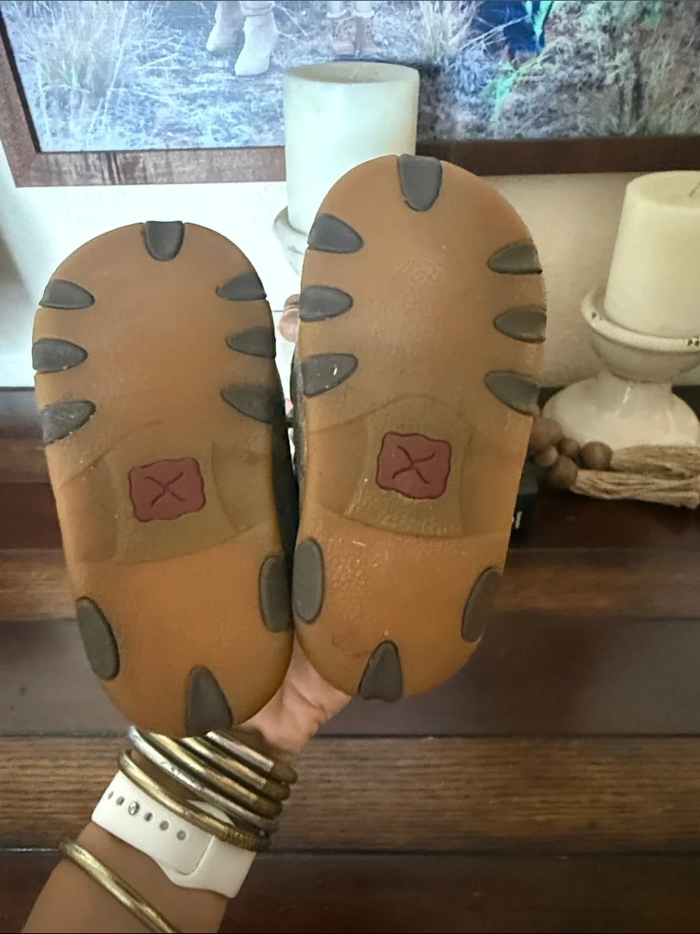 Twisted X Kids Tan Moccasin-Style Slip-Ons